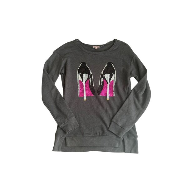 JUICY COUTURE Women's Sequin Heels Long Sleeve Top Size Small - Picture 6 of 10